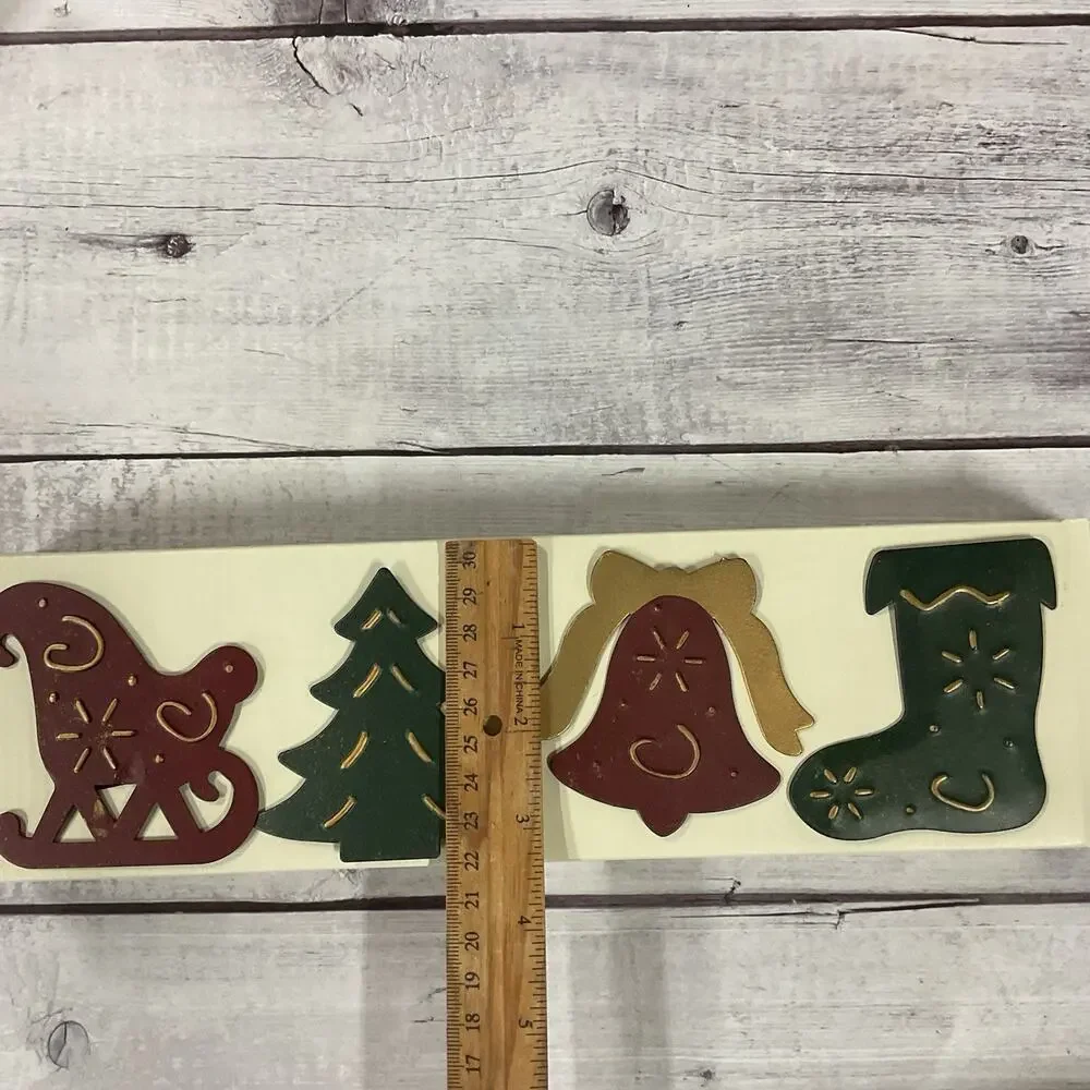 Pier One Holiday Napkin Rings 2 Sets Metal Christmas Stocking Sled‎ Bell Tree